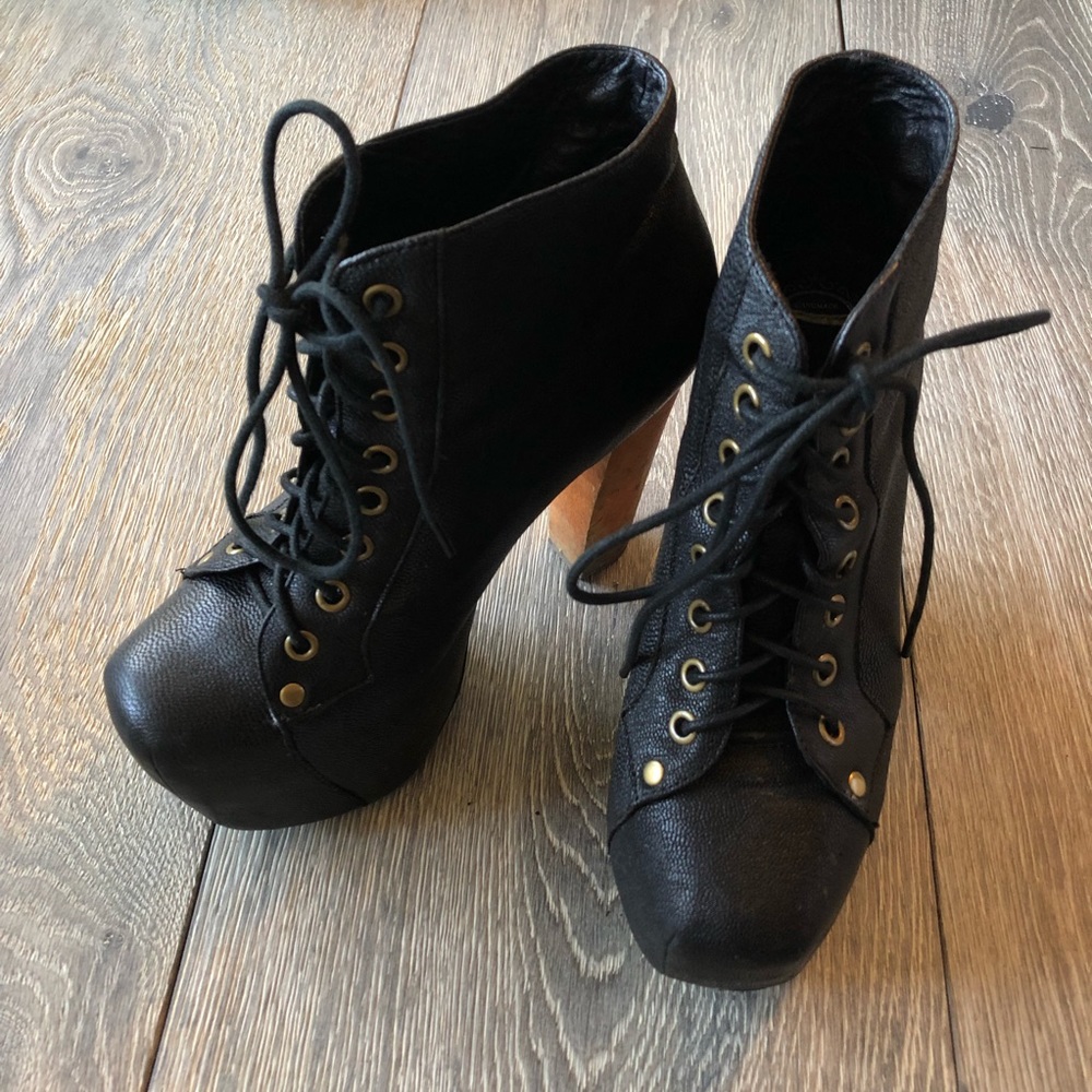 JEFFREY CAMPBELL LITA Black Platform Boots - Picture 3 of 9